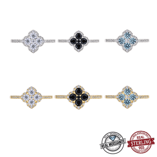 Moissanite Clover Ring - LiveClove Boutique